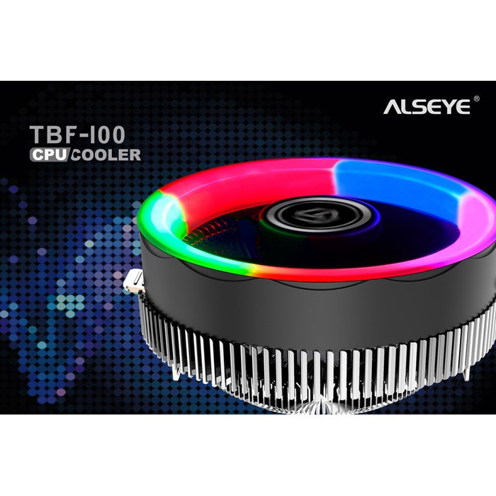 ALSEYE TBF-100 LUNA CPU FAN RGB COOLER SUPPORT INTEL & AMD
